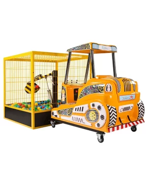 Excavator with Metal Cage